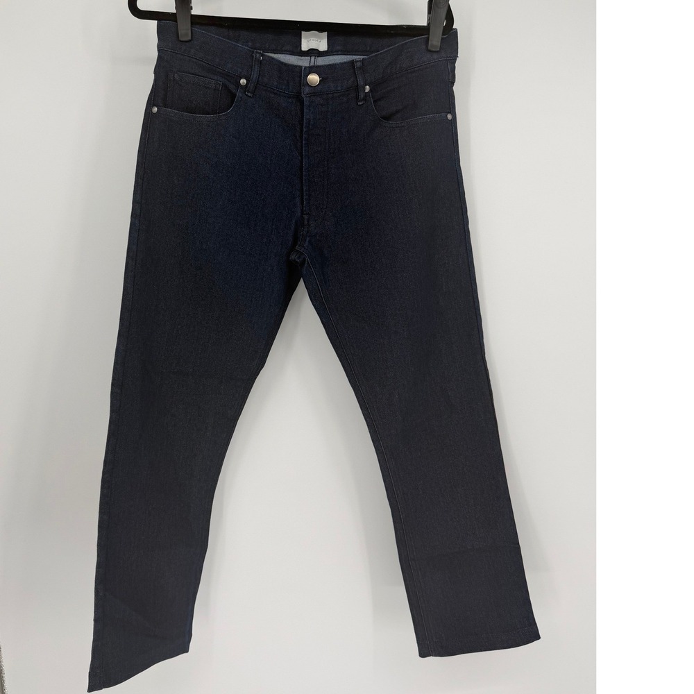 Proof Nomad Denim Mens 34 Dark Indigo Blue Technical Stretch Slim Straight Jeans